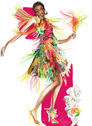 Example of my watercolour fashion illustration for editorials, publications or home decor