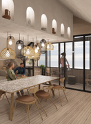 Wellbeing-led South Coast living space shaped through natural materials, layered lighting and flexible areas for gathering and retreat.