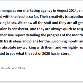 Client testimonial from AMP House, Croydon