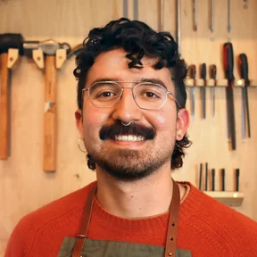 Juan in the workshop