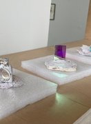 'Projector Analogy', Found material artifacts and improvised sculptures shown in 'Activate' Group Exhibition, White City