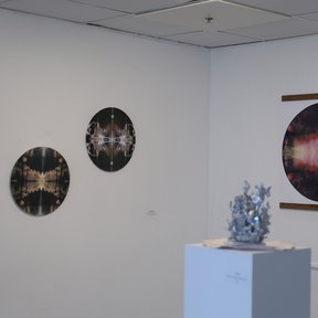 Install shot of alternative photography and experimental sculpture shown at, 'Undefined' Solo Exhibition, Turf Projects