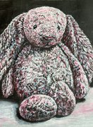 Bunny portrait - acrylic paint - When I Decorate Things