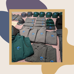 We embroider in most materials and garments.