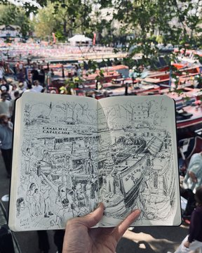 Urban sketching in London