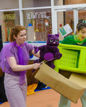 Cat and Hutch Productions, Theatre Show at Croydon Library. Commissioned by Cat and Hutch.