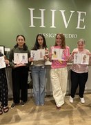 Happy participants at my Dress Up and Draw Workshop