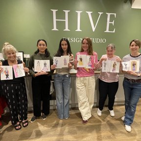 Happy participants at my Dress Up and Draw Workshop