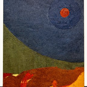 The Dénia series: Moon, oil impasto on canvas, 120x90 cm
